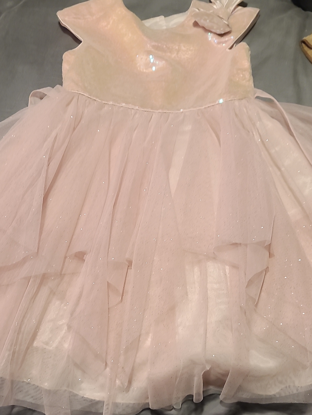 Jona Michelle Pale Pink Sparkle Tulle Formal Dress for Girls